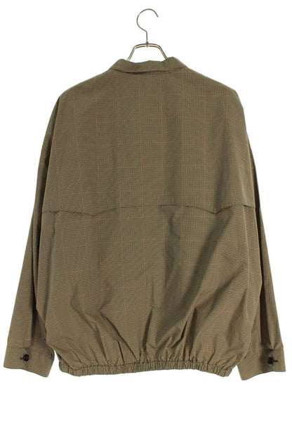 miumiu Logo Embroidered Check Blouson Beige Size 38