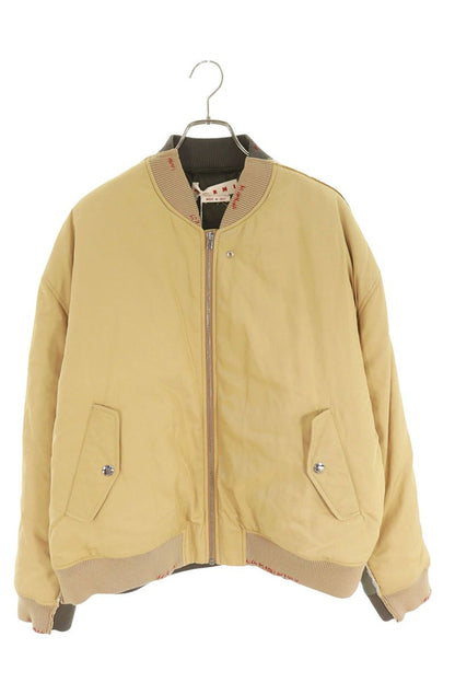 Marni Reconstructed Bicolor Bomber Beige Khaki Size XL