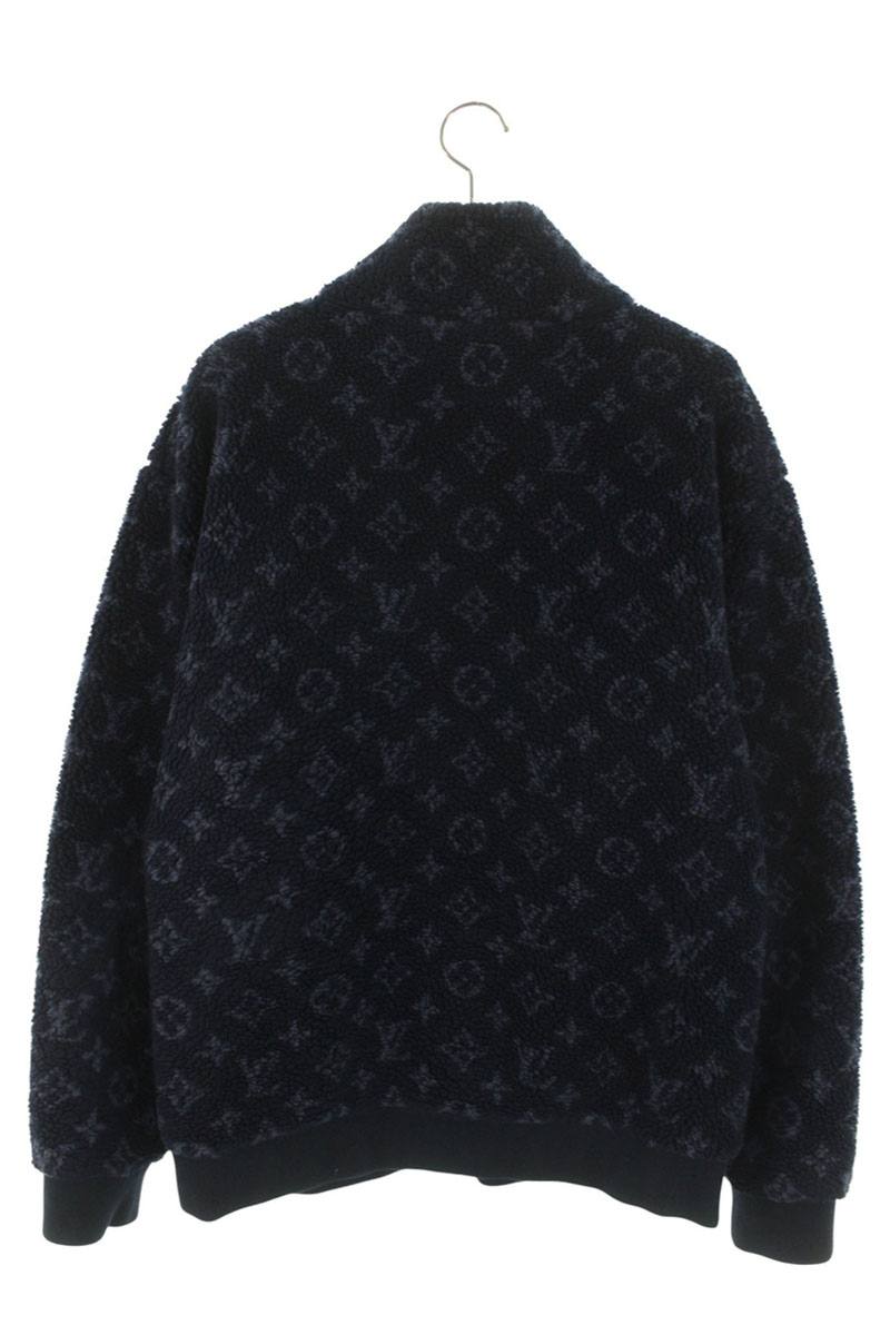 LOUISVUITTON Monogram Fleece Oversized Blouson Navy Size XL