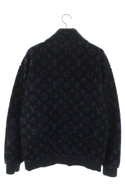 LOUISVUITTON Monogram Fleece Oversized Blouson Navy Size XL
