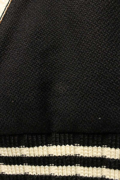SAINT LAURENT PARIS Back Leather Logo Teddy Blouson Size S