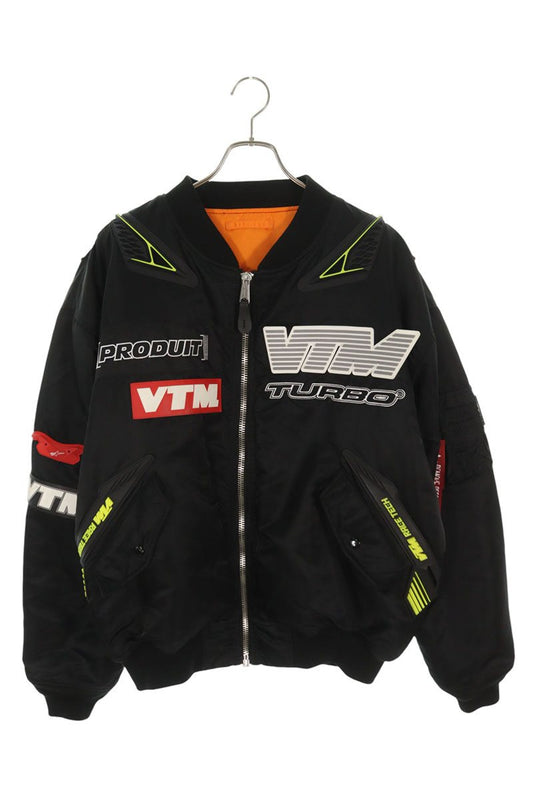 VETEMENTS 20SS Black Racing Bomber Jacket Size S