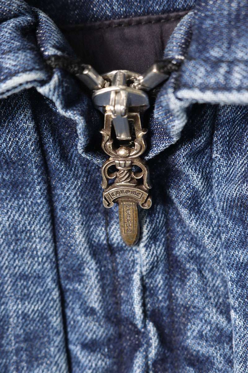 Chrome Hearts Denim Street Meat Dagger Zip Jacket Size M