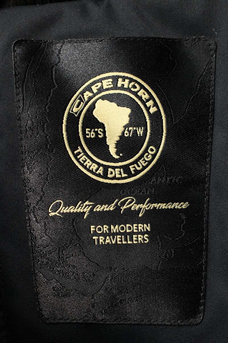 CAPE HORN Padded Coat with Removable Fur Black Size L