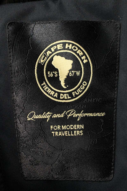 CAPE HORN Padded Coat with Removable Fur Black Size L