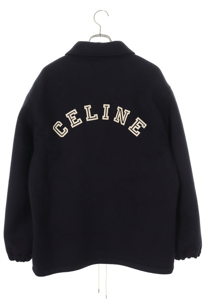 CELINE Check Lining Double Face Logo Patch Jacket Size L