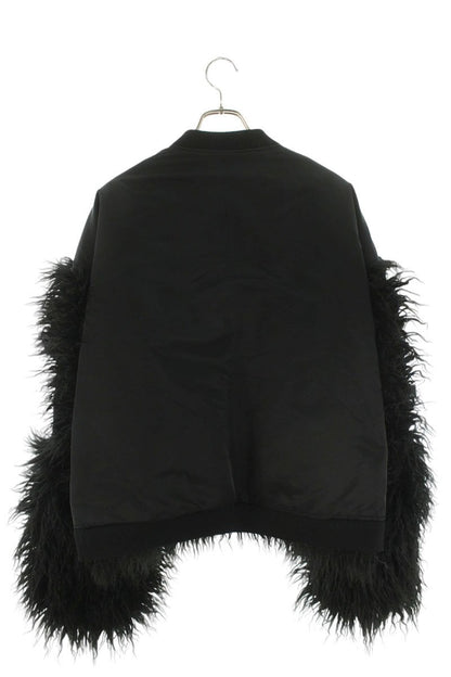 FILTH Hairy Fur Reversible Bomber Jacket Black Size M