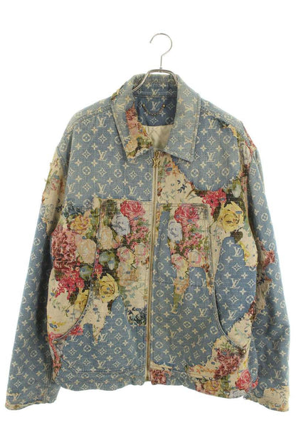 LOUISVUITTON 22AW Destroyed Workwear Denim Jacket Size XL