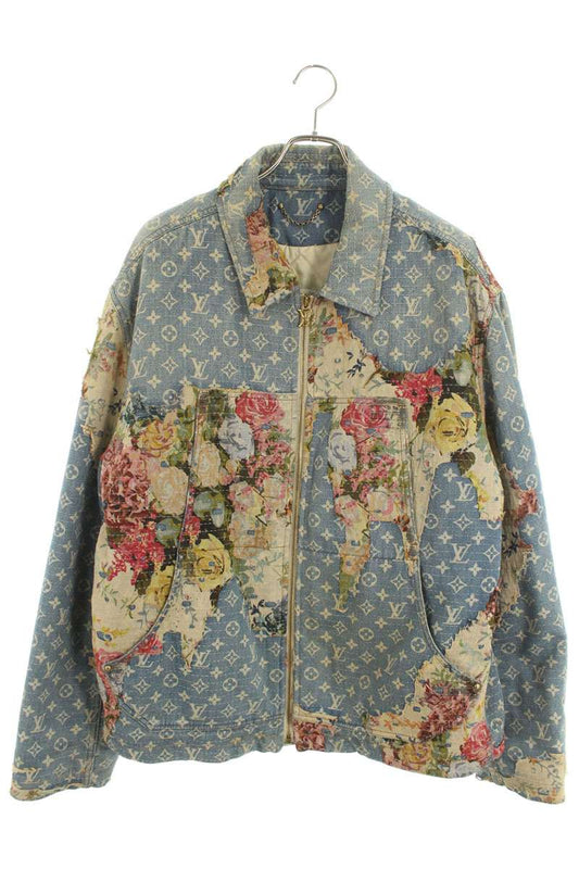 LOUISVUITTON 22AW Destroyed Workwear Denim Jacket Size XL