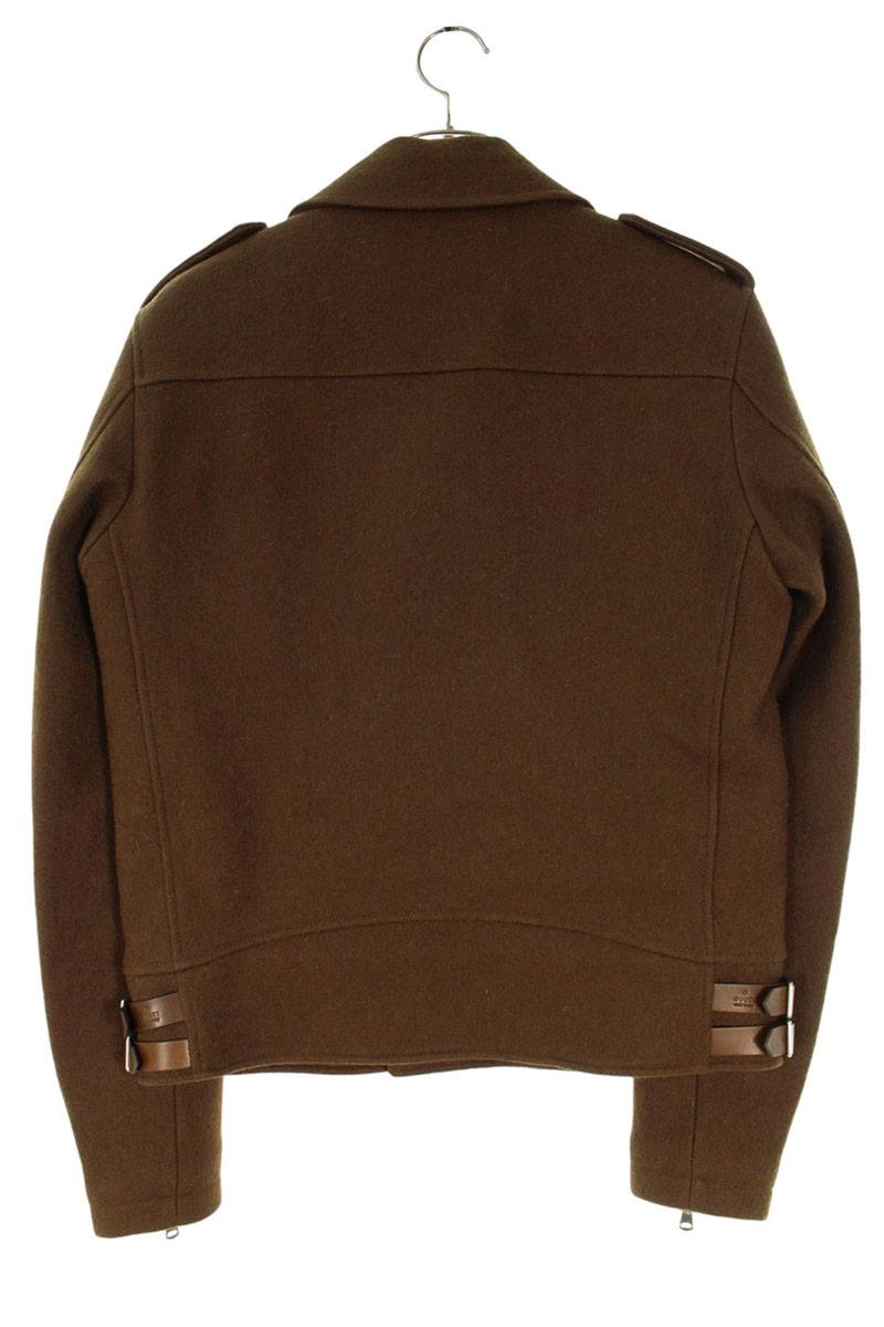 GUCCI Wool Mohair Riders Jacket Brown Size S