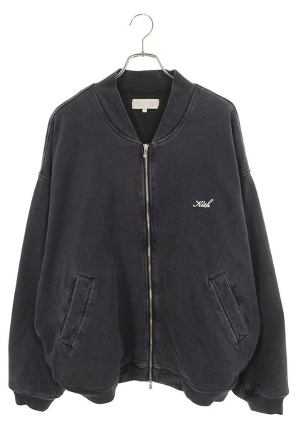 KITH Logo Embroidered Bomber Jacket Dark Gray Size XXL