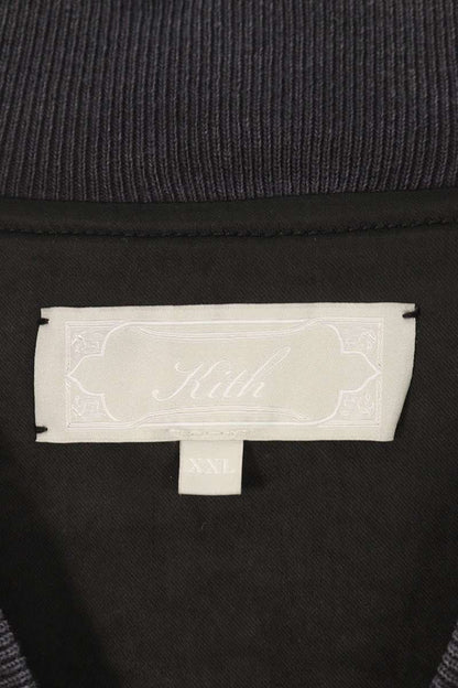 KITH Logo Embroidered Bomber Jacket Dark Gray Size XXL