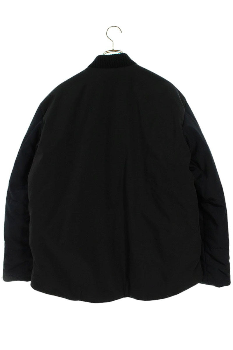 HERMES Padded Nylon Blend Blouson Navy/Brown Size M
