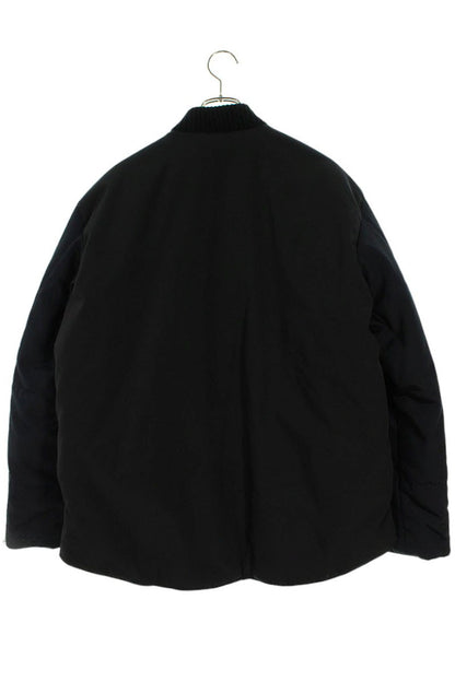 HERMES Padded Nylon Blend Blouson Navy/Brown Size M