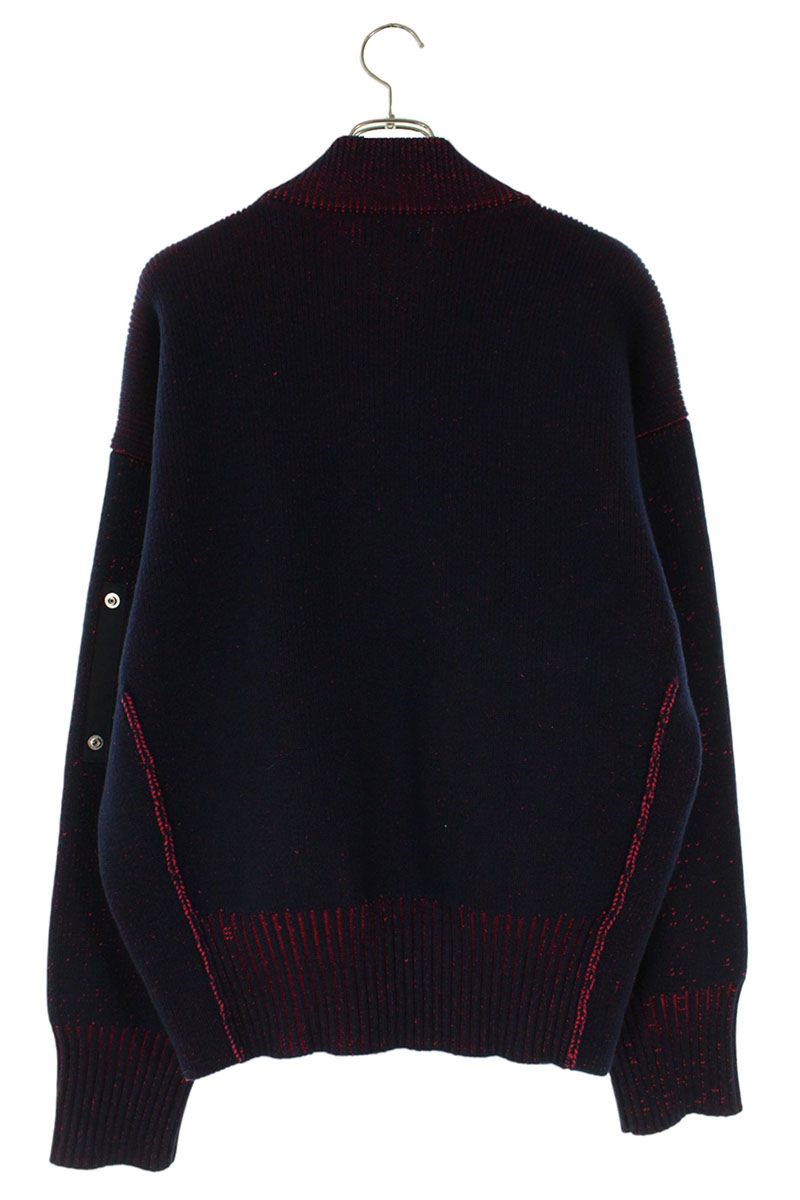 Tamme Pouch Knit Blouson Navy/Red Size L