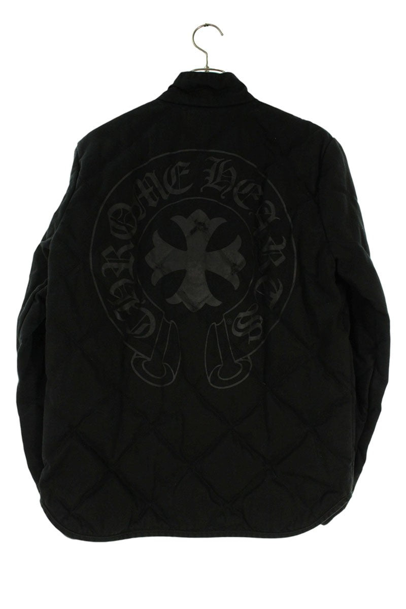 Chrome Hearts Quilted Jacket Horseshoe Print Black Size M