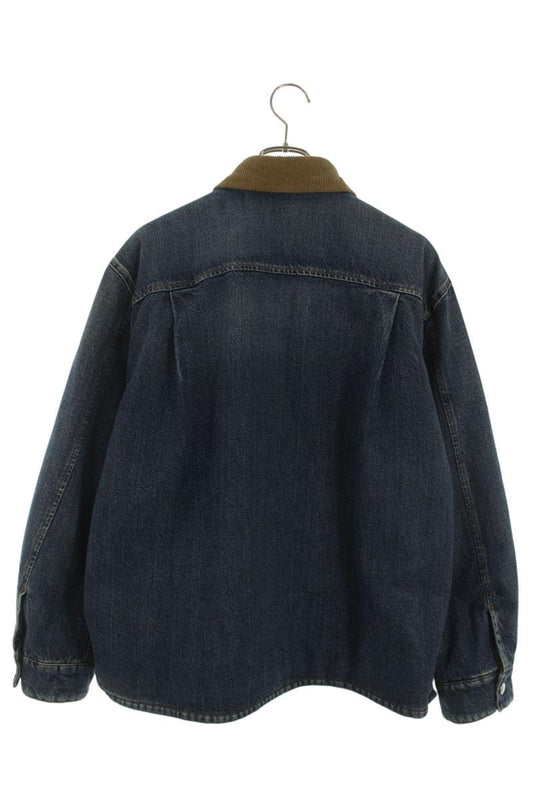 miumiu Indigo Brown Denim Down Blouson Size 38