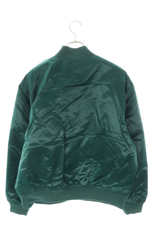 AIME LEON DORE Satin Varsity Jacket Green Size XL