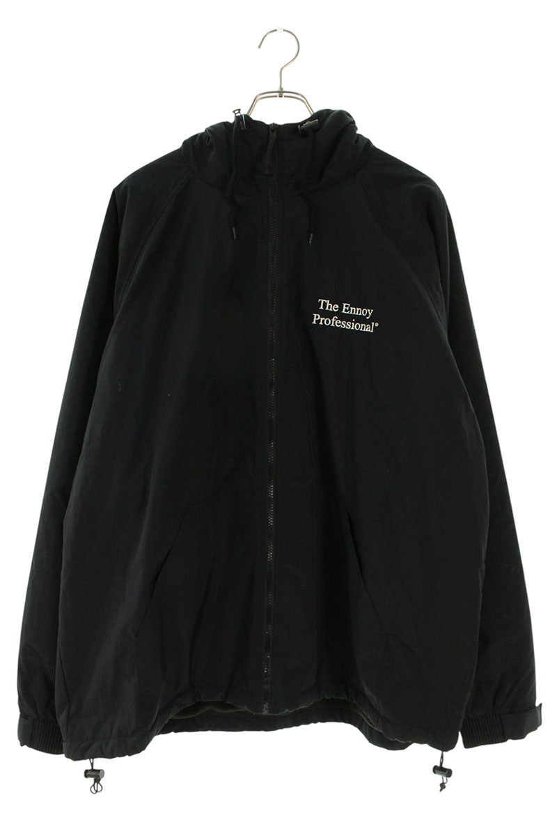 ENNOY TRI MOUNTAIN Nylon Hooded Blouson Black Size XL