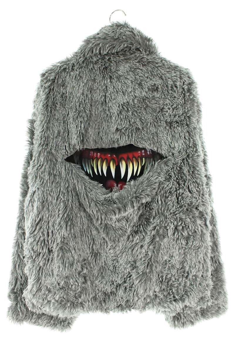 doublet 25AW SINISTER MOUTH Faux Fur Jacket Gray Size M