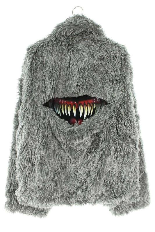 doublet 25AW SINISTER MOUTH Faux Fur Jacket Gray Size M
