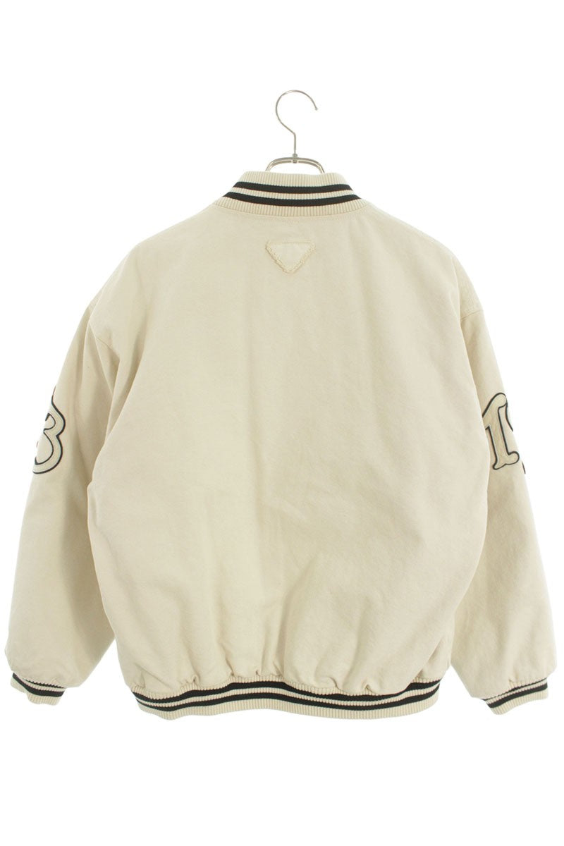 PRADA Cotton Canvas Patchwork Blouson Beige Size XXS