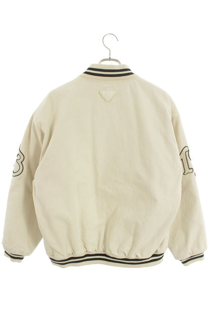 PRADA Cotton Canvas Patchwork Blouson Beige Size XXS