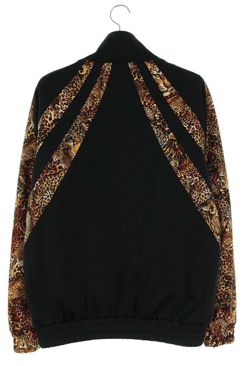 CELINE Zip-Up Leopard Blouson Black Size L