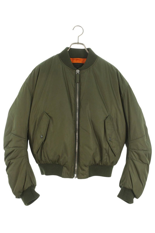 PRADA 23AW Cropped Bomber Blouson Khaki Size S
