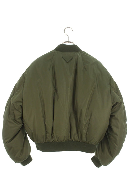 PRADA 23AW Cropped Bomber Blouson Khaki Size S