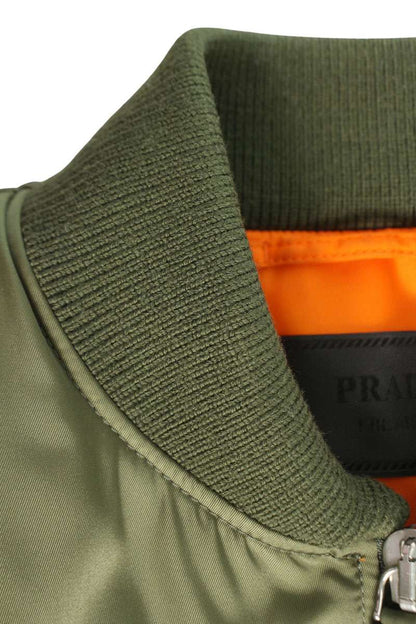 PRADA 23AW Cropped Bomber Blouson Khaki Size S