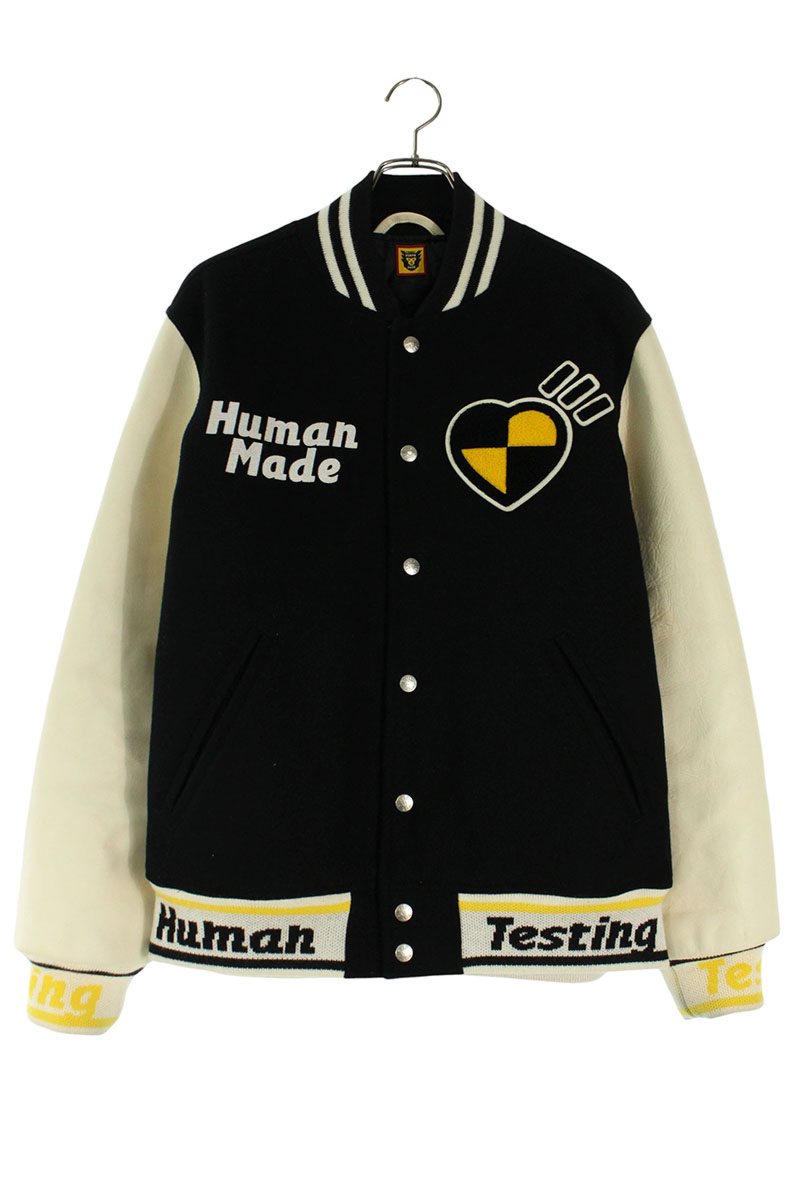 HUMAN MADE Human Testing VARSITY JACKET Leather Black Size L