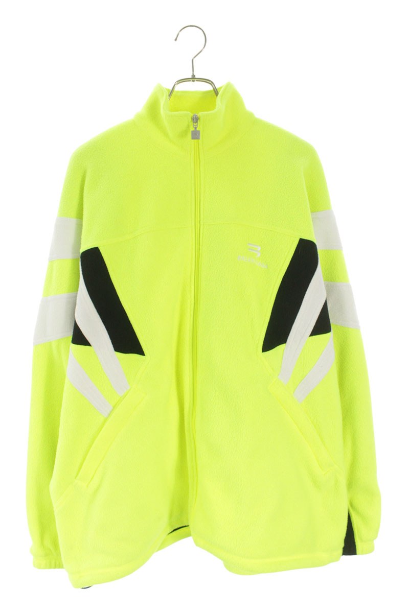 Balenciaga 21AW Logo Oversized Fleece Blouson Yellow Size XS