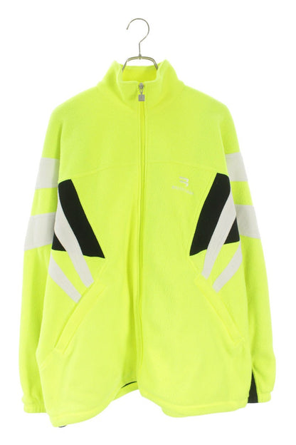 Balenciaga 21AW Logo Oversized Fleece Blouson Yellow Size XS