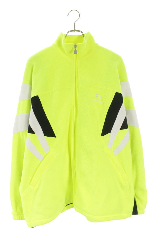 Balenciaga 21AW Logo Oversized Fleece Blouson Yellow Size XS