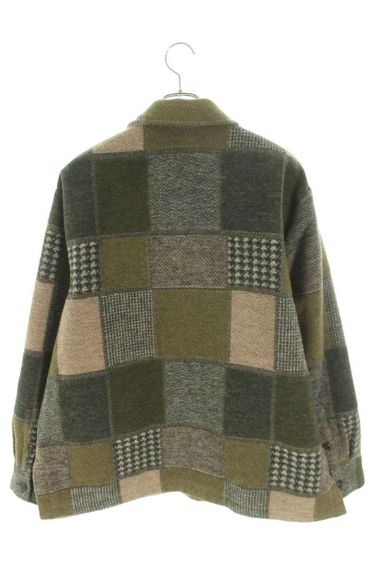 KITH Patchwork Wool Coach Jacket Green Size XL