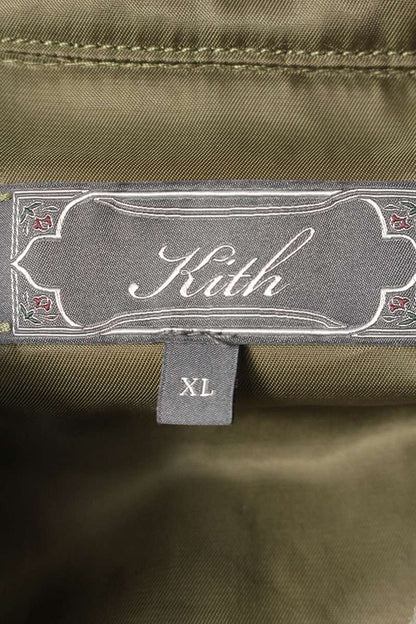 KITH Patchwork Wool Coach Jacket Green Size XL
