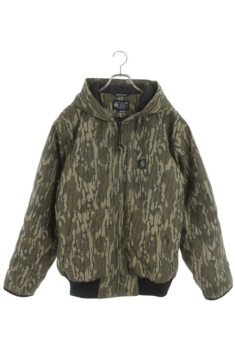 Carhartt Camo Zip Up Hooded Blouson Green Size L