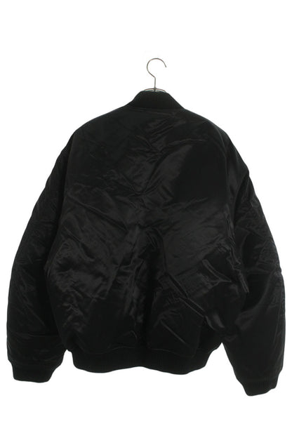 ACNE STUDIOS Logo Embroidered Bomber Jacket Black Size S