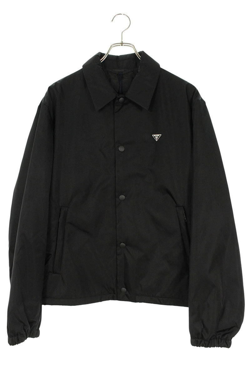 PRADA Re-Nylon Triangle Plate Blouson Black Size L