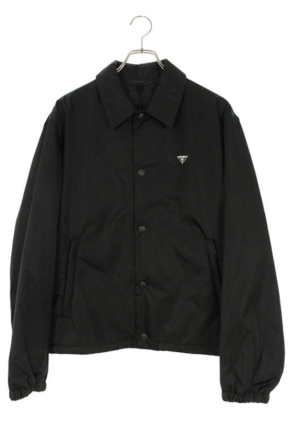PRADA Re-Nylon Triangle Plate Blouson Black Size L