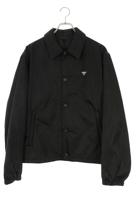 PRADA Re-Nylon Triangle Plate Blouson Black Size L