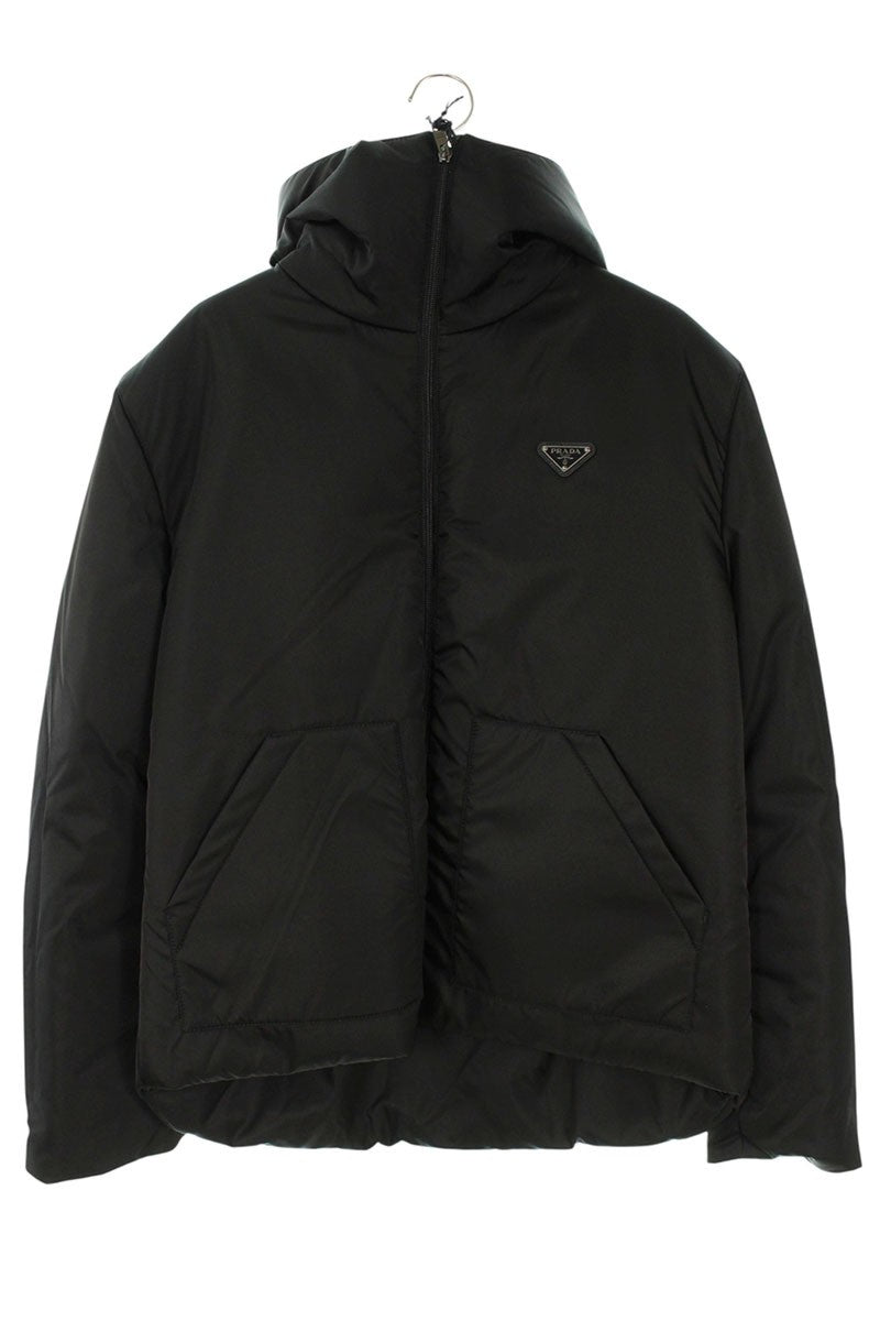 PRADA Re-Nylon Triangle Padded Blouson Black Size L