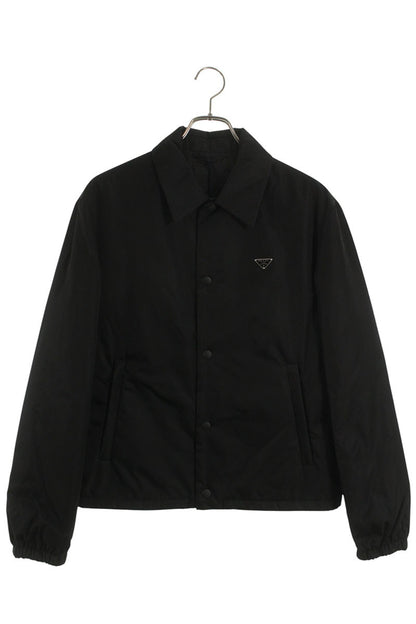 PRADA Re-Nylon Triangle Plate Blouson Black Size S