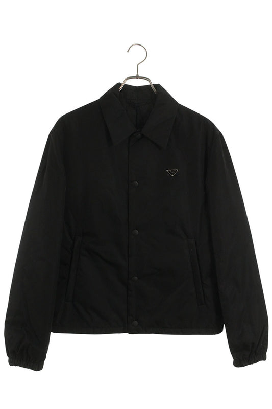 PRADA Re-Nylon Triangle Plate Blouson Black Size S