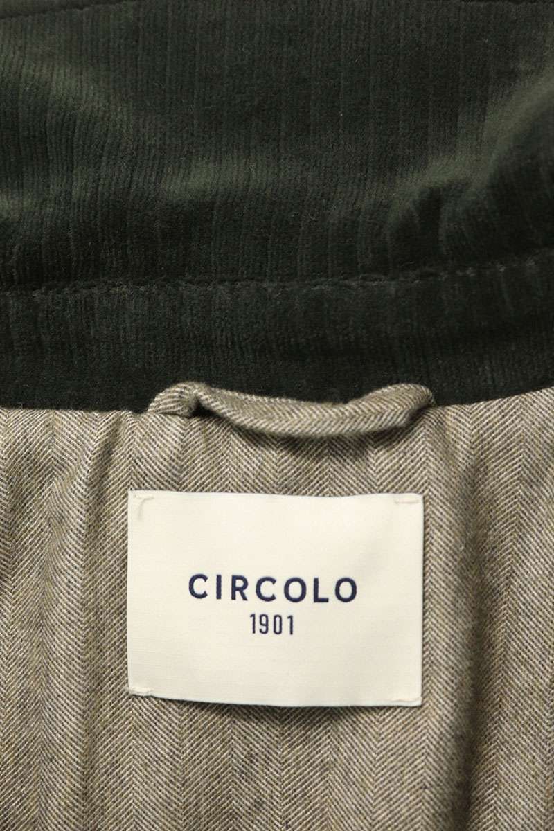 CIRCOLO 1901 Corduroy Varsity Jacket Dark Green Size L