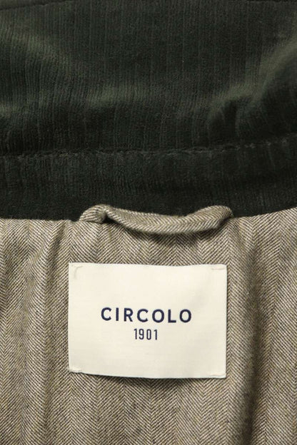 CIRCOLO 1901 Corduroy Varsity Jacket Dark Green Size L