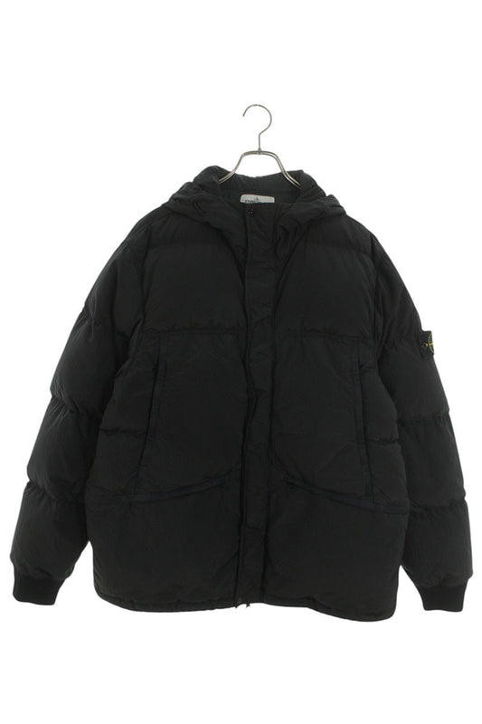 STONEISLAND Nylon Metal Zip Up Down Jacket Black Size XL