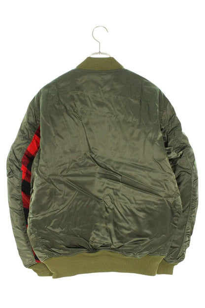SEQUEL 24AW Check Panel MA-1 Blouson Green Size L
