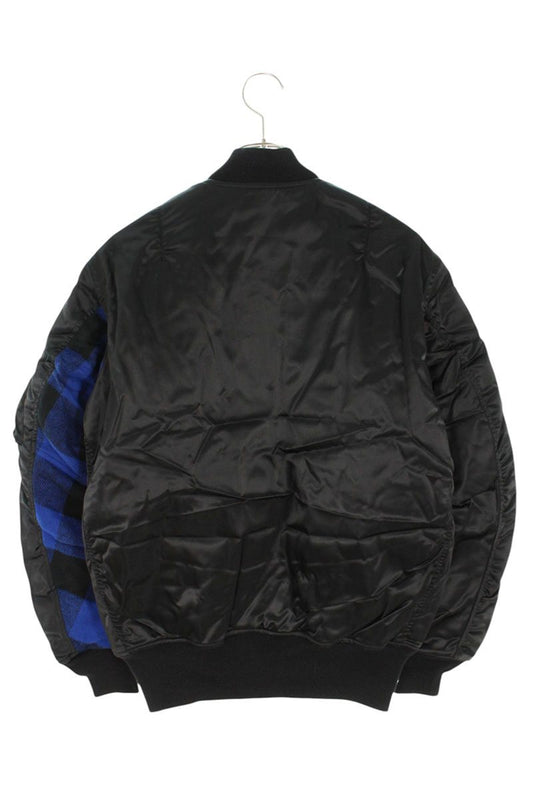 SEQUEL 24AW Check Panel MA-1 Blouson Black Size L